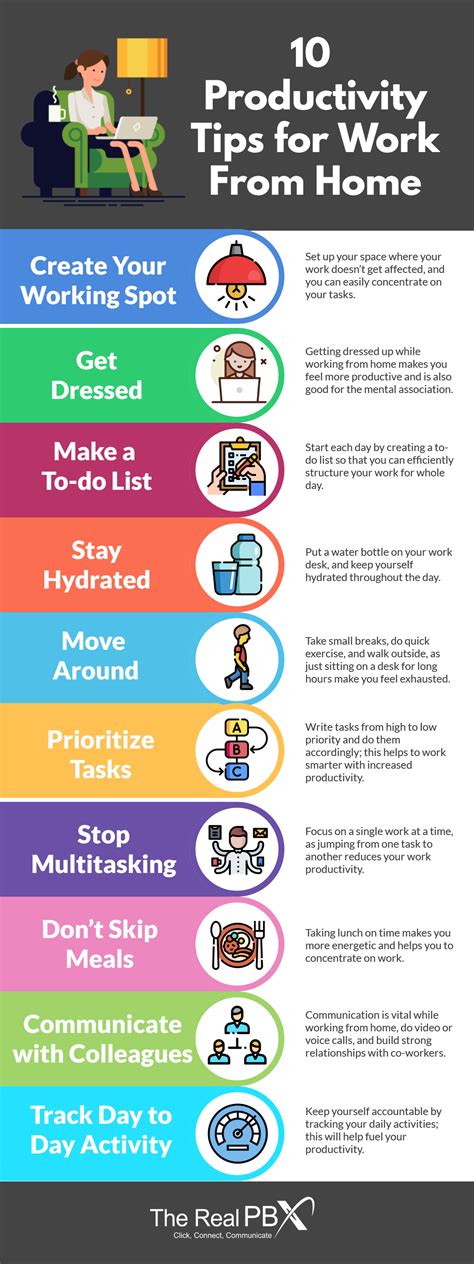 10 Tips To Stay Productive While Working From Home Infographic
