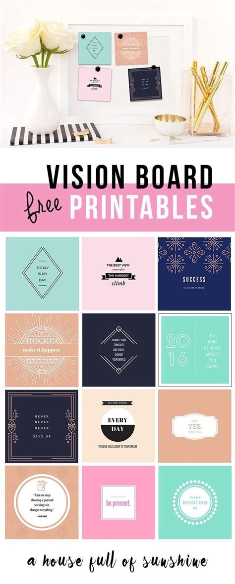 Free Vision Board Printables Pdf 2024 Printable Templates By Nora