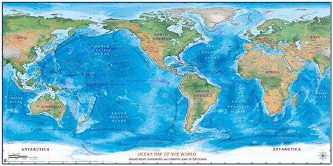 World Oceans Map The Map Shop