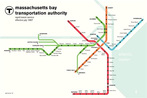 I Drew The Map Of The T In 1967 When The Mbta Was Founded Boston Map