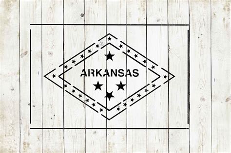 Arkansas Flag Stencil Reusable Color Draw And Paint Stencil Etsy Australia