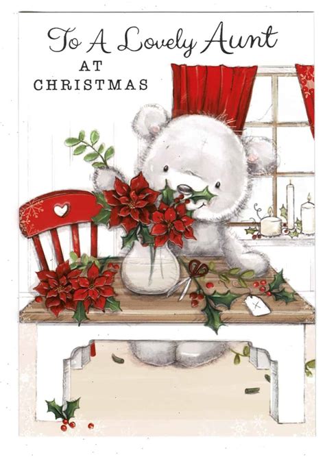 Aunt Christmas Card With Festive Design To A Lovely Aunt At Christmas With Love Ts And Cards