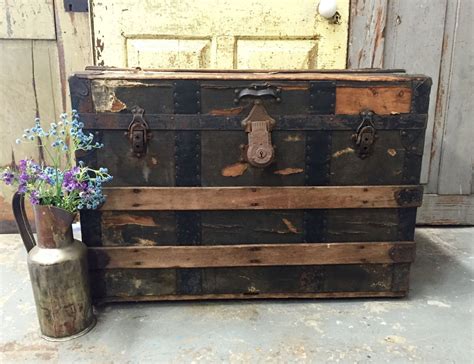 Antique Steamer Trunk Manufactured For Rh Macy Unique Coffee Table
