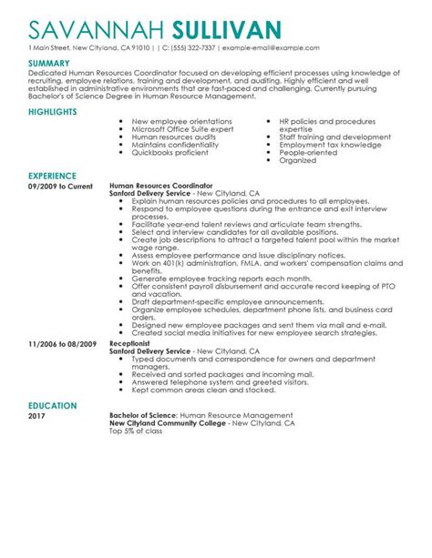 Related degree courses human resources degree. Best HR Coordinator Resume Example From Professional Resume Writing Service
