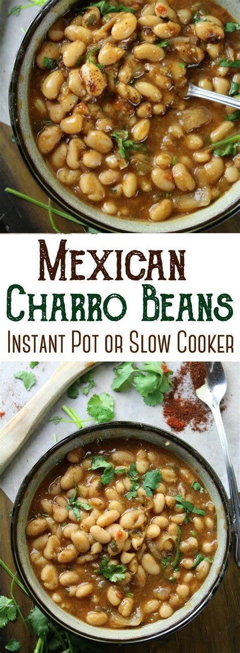 Simple Mexican Charro Beans Flavored With Garlic Tomatoes Cilantro