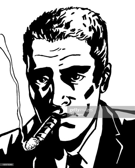 Man Smoking Cigar High Res Vector Graphic Getty Images