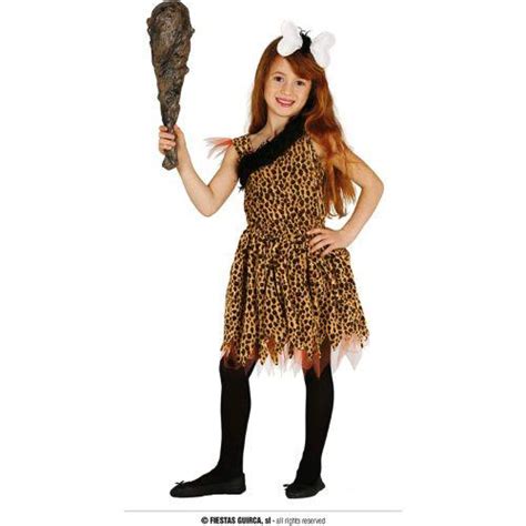 Child Girls Historical Caveman Cavewoman Fancy Dress Costume The