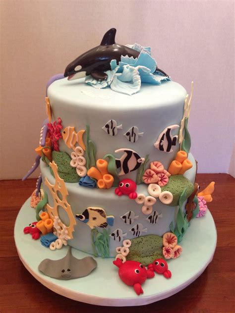 Ocean Theme Birthday Cake By Gema Sweets Cake Ocean Theme Birthday Sweets
