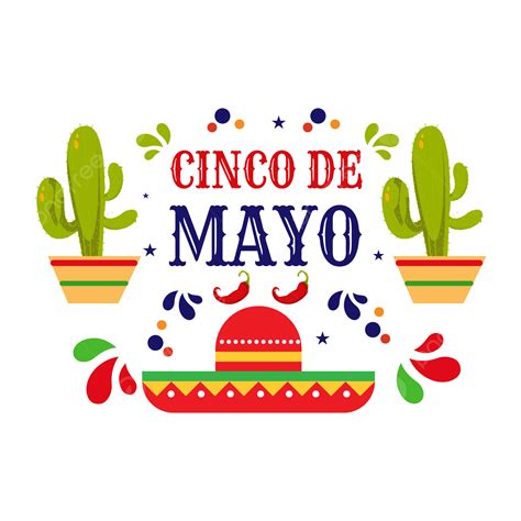 Desain Huruf Cinco De Mayo Dengan Elemen Mayo Cinco Cinco De Mayo Png Dan Vektor Dengan