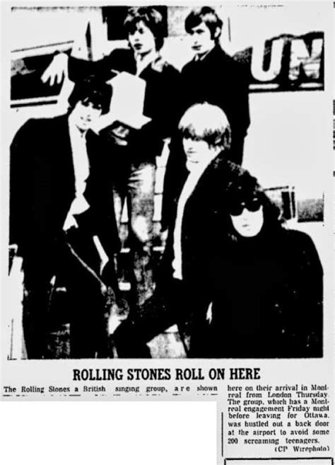 Rock And Roll Newspaper Press History The Rolling Stones The Quebec