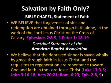 Ppt Salvation By Faith Only Powerpoint Presentation Free Download