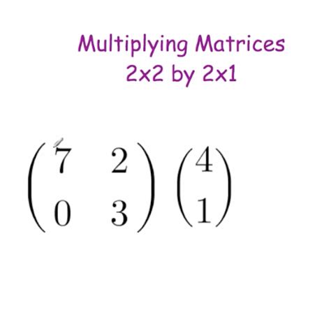 Multiplication Of A 1x2 And 2x2 Matrix Olivia Burges Multiplying