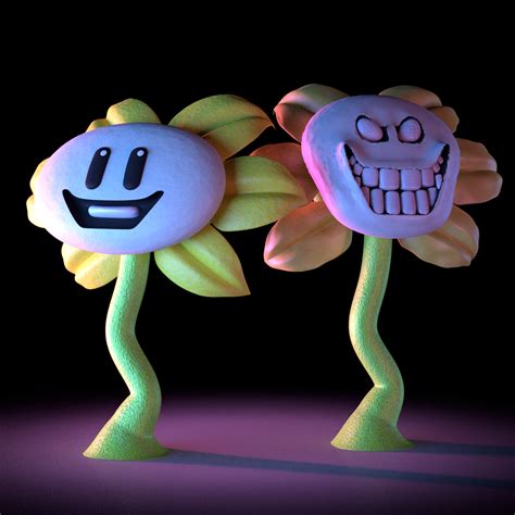 Flowey Undertale 3d Model Turbosquid 1238294