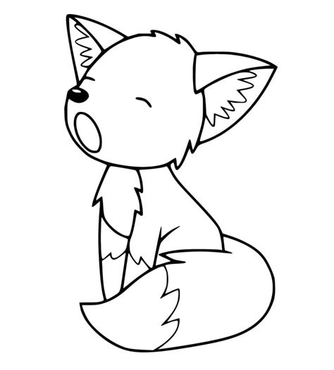Cute Fox Stretch Coloring Page Get This Cute Fox Coloring Pages 827xg