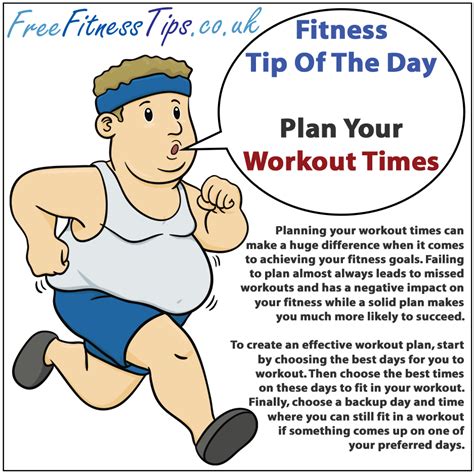 Fitness Tip Of The Day Plan Your Workout Times Free Fitness Tips