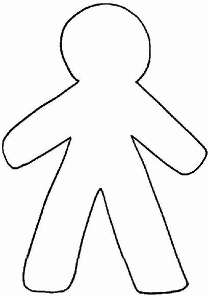 Outline Coloring Human Person Clipart Pages Template