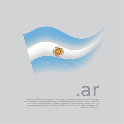 Argentina Flag Stripes Colors Of The Argentinian Flag On A White Background Stock Vector