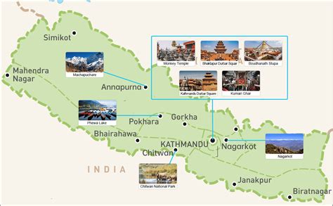 nepal tourist map