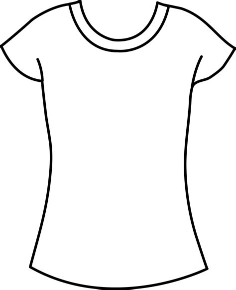Blank T Shirt Outline Template