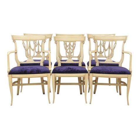 Sheraton Style Royal Purple Dining Chairs Set Of 6 Purplechair