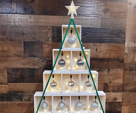 Diy Mini Wood Crate Tabletop Christmas Tree 6 Steps With Pictures