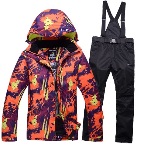 High Quality Menwomens Ski Set Winter Sports Outdoor Jacket Pant Suits