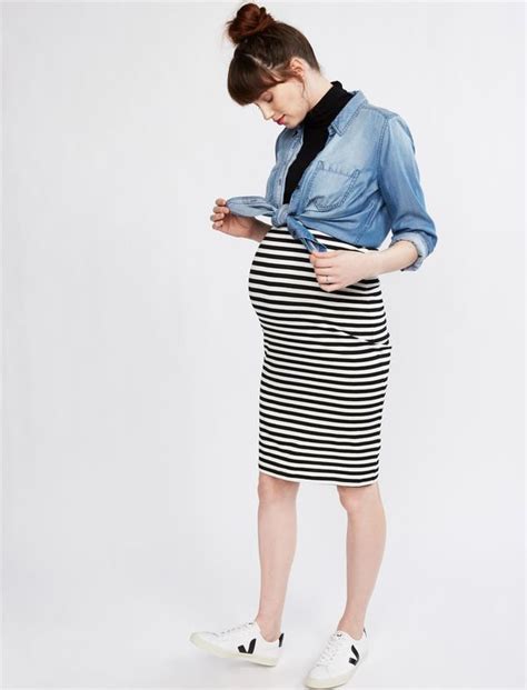 over the belly knit pencil maternity skirt striped maternity skirt maternity pencil skirts