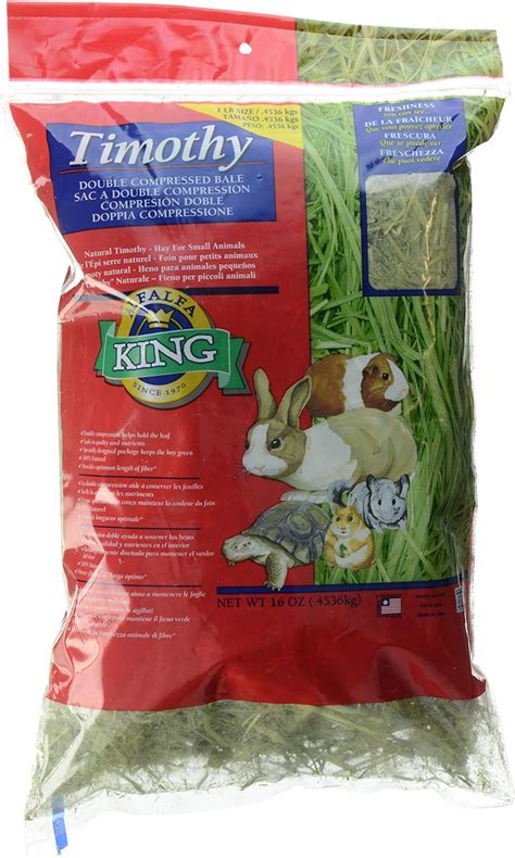 Alfalfa King Double Compressed Timothy Hay Pet Food 12 By 9 By 2 Inch
