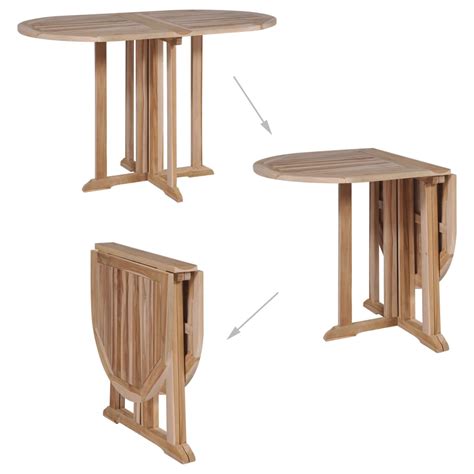 A wooden dining table would be a good choice to go with, as it is the most basic and aesthetically pleasing one of the lot. vidaXL Solid Teak Wood Folding Butterfly Dining Table Outdoor Patio Side Table | Buy Outdoor ...