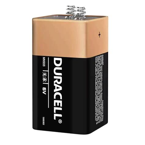 Duracell 6v Alkaline 12cm Disposable Battery Large Spring Top For