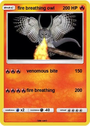 Pokémon Fire Breathing Owl Venomous Bite My Pokemon Card