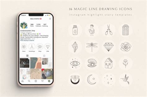 Collection Of Hand Drawn Instagram Highlight Story Templates Social