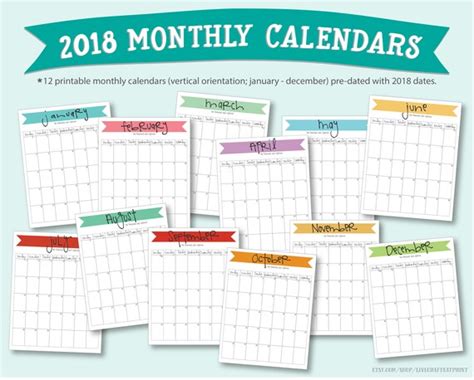 2018 Monthly Planner Pdf Mertqprint