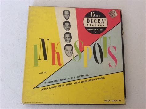 Ink Spots Vol 2 45 Rpm Decca Album 9 5 3 Records 1949 Etsy