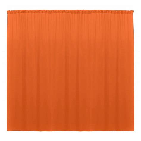 10 X 10 Ft Orange Curtain Polyester Backdrop Drapes Panels With Ro
