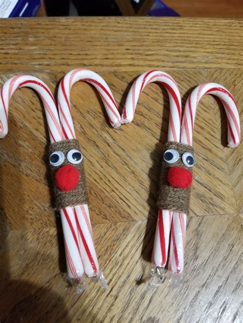 Reindeer Candy Cane Treats Holiday Treats Christmas Ornaments Candy
