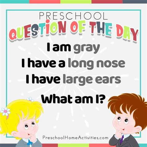 Preschool Question Of The Day