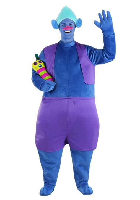 Trolls Biggie Costume For Adults Movie Character Halloween Outfit With Wig Troll Costume