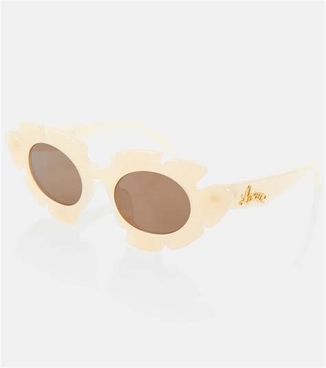 loewe x paula s ibiza flower sunglasses in beige modesens
