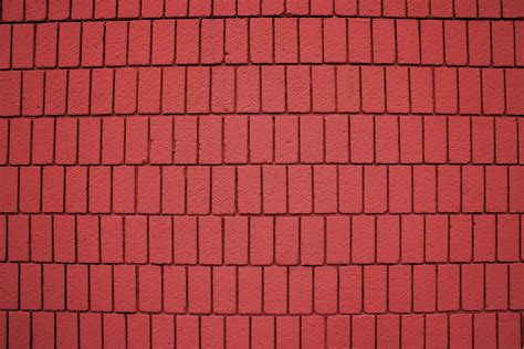 Red Painted Brick Wall Texture With Vertical Bricks Picture Free