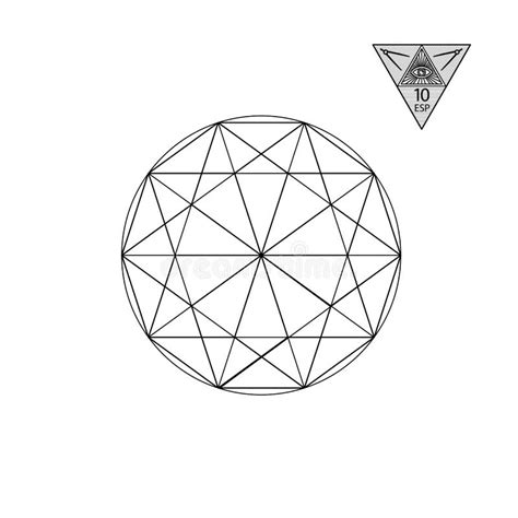 Sacred Geometry Vector Illustration Isolated On White Sacred Geometry
