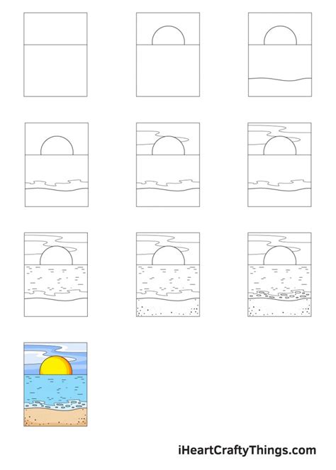 Ocean Drawing How To Draw An Ocean Step By Step