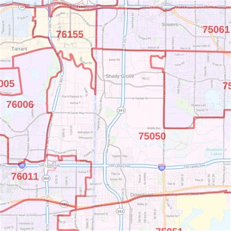 Zip Code Map Of Dallas Fort Worth Metroplex Map Of World