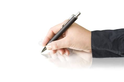 Hand With Pen Writing Stock Image Image Of Writing Office 16154331