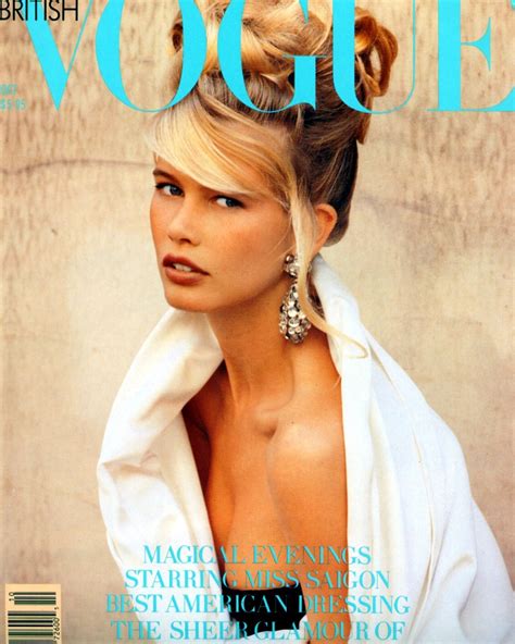 Claudia Schiffer Photo Vogue Covers Vogue British Fashion
