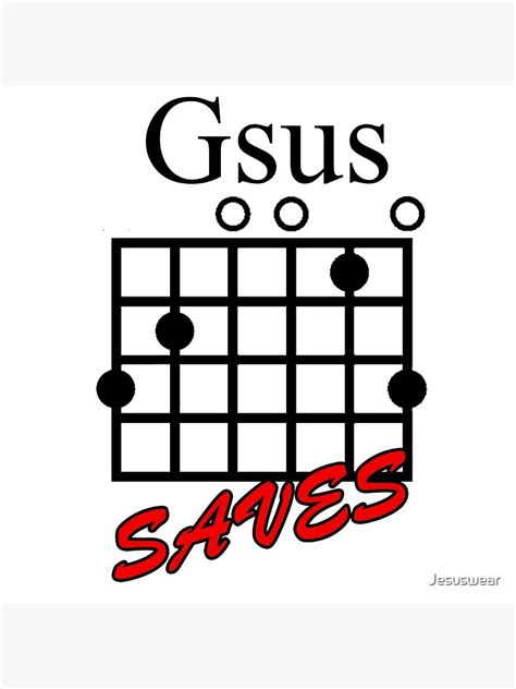 Jesus Saves Gsus Saves Guitar Chord Photographic Print By Jesuswear