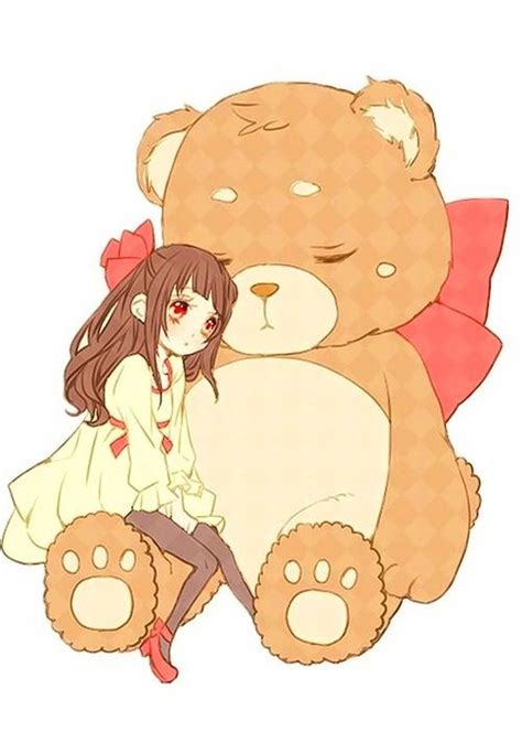 Pin By Elica On Anime Illustration Anime Child Teddy Bear Drawing