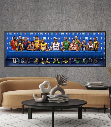 Nba Last Supper Basketball Legends Basketball Players Canvas Etsy