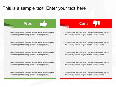 Pros And Cons Powerpoint Template 2 Pros And Cons Templates
