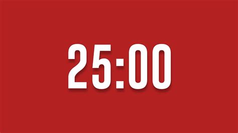 25 Minute Timer Countdown Youtube
